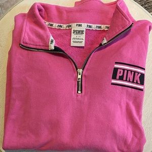 Victoria’s Secret Pink Quarter zip pullover hoodie size small